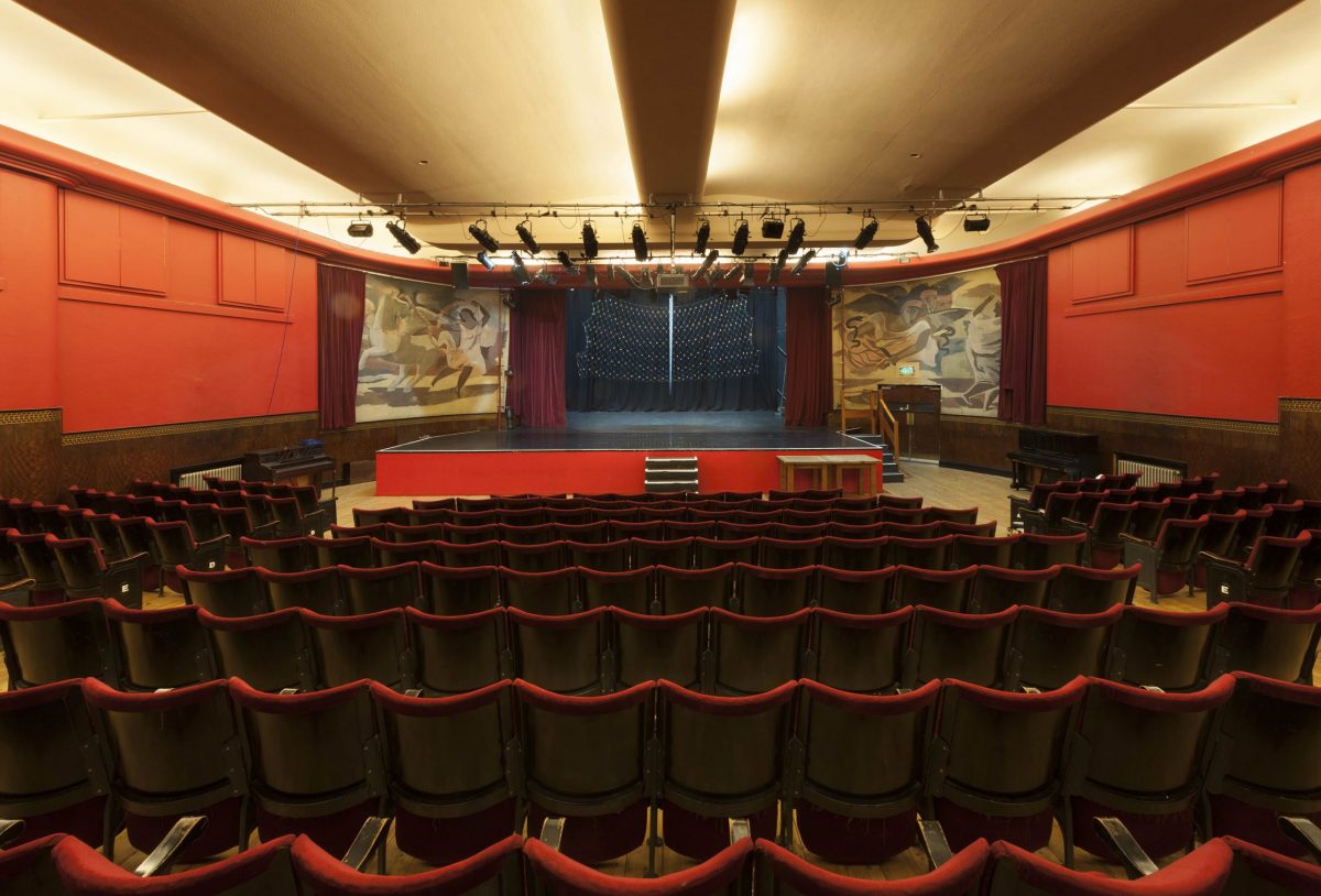 View of the Toynbee Studios Theatre stage